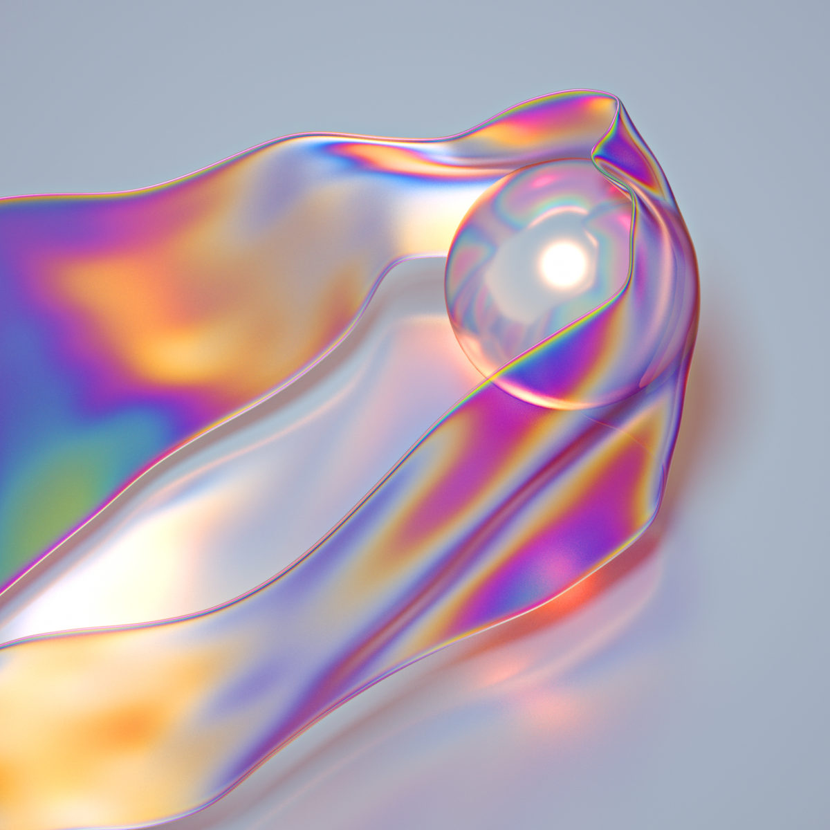 Translucent Iridescent - A digital art and motion graphic series by Machineast digital artist duo in Singapore.