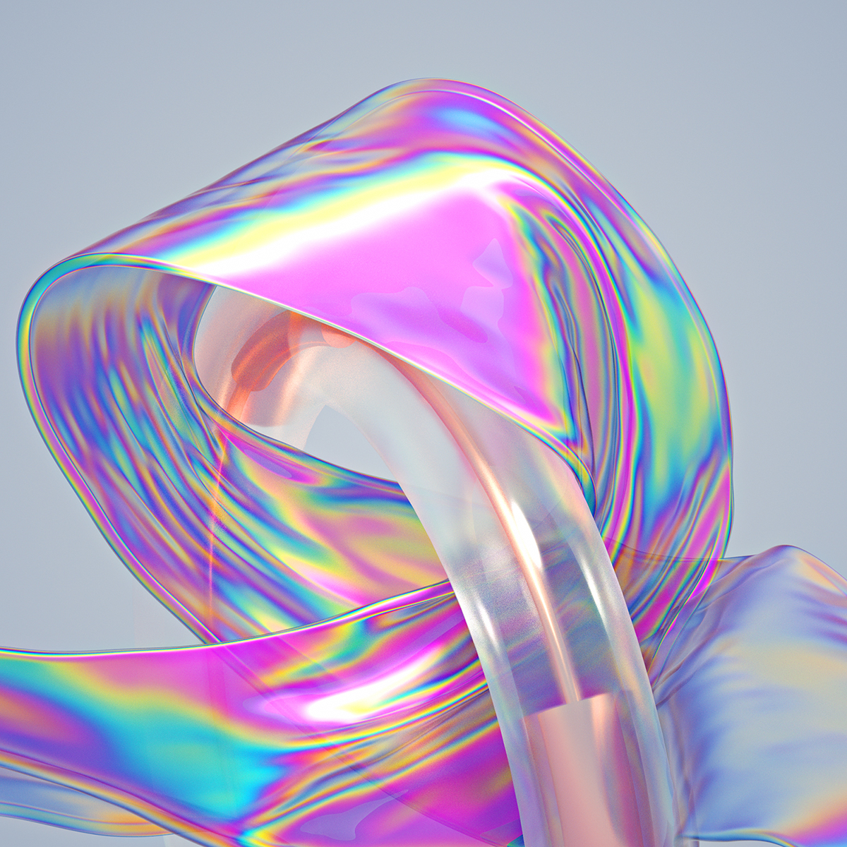 Translucent Iridescent - A digital art and motion graphic series by Machineast digital artist duo in Singapore.